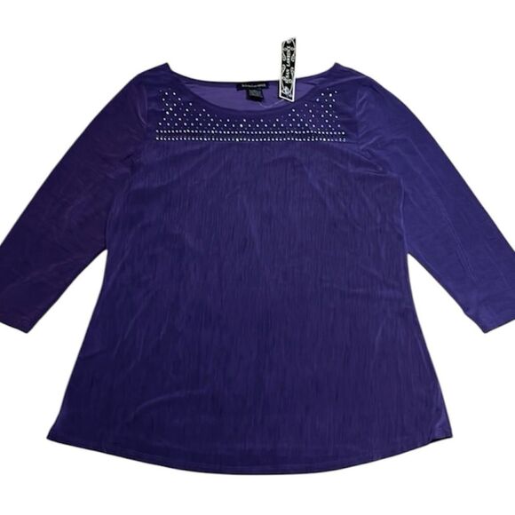 Susan Lawrence Tops - NWT! Susan Lawrence Purple Top, XL